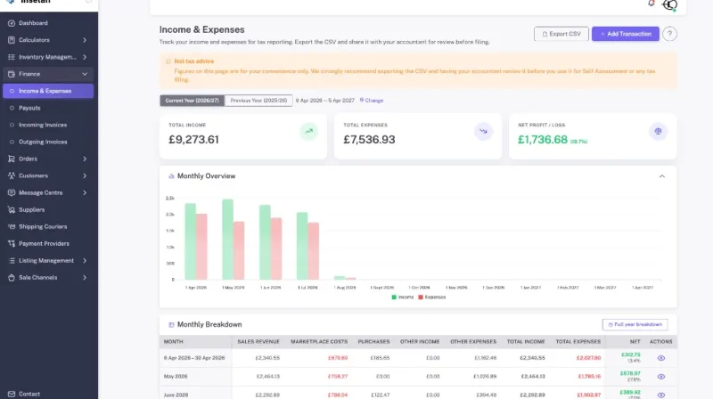 Finance & Payouts