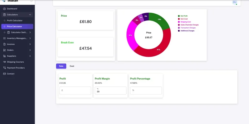 Price Calculator Screenshot